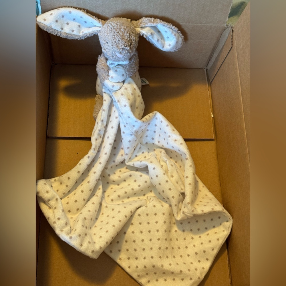 Jellycat starry bunny Plush baby soother blanket